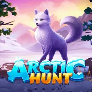 Portada de Arctic Hunt: oso polar caminando sobre hielo azulado